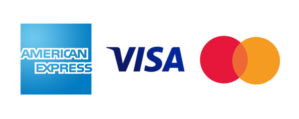 Credit card logos for secure and easy payment