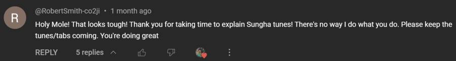 Positive comment from Robert Smith