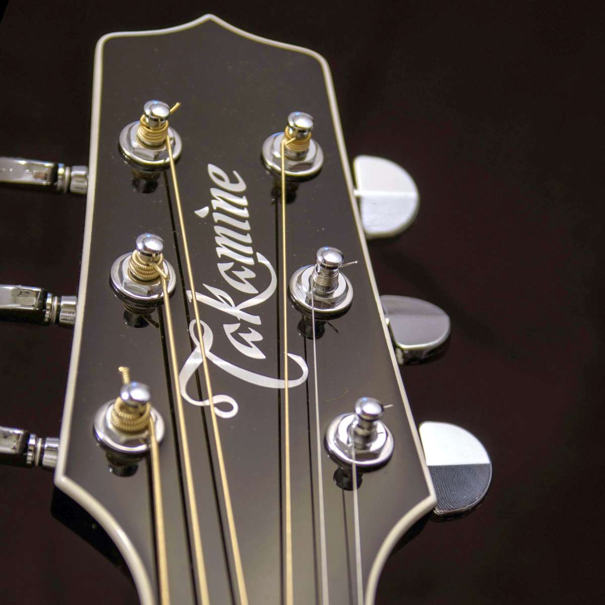 Headstock of the Takamine Acoustic-Electric Guitar